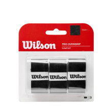 Wilson Pro Overgrip, Black, 3 Pack
