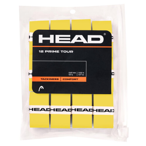 HEAD HEAD Prime Tour Overgrip 12 Pack Yellow, standard size
