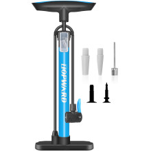 Topward Bike Tyre Pump with Presta & Schrader Valve, Mini Road Bike Pump, Portable Bicycle Floor Pump for Mountain Bikes, Football Basketball Air Cush