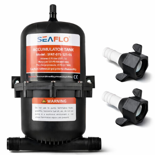 Seaflo 0.75/1.0 Liter Pressurized Accumulator Tank