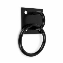 Navoys Chain Ring on Plate Black, Heavy Duty Wall Anchor Point