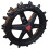 Hedgehog Wheel Sleeves/Covers - 10" for Push/Pull Trolleys, Black 1