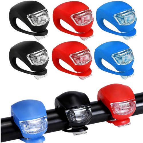 Bike Lights Front & Back 9 Pack,LED Waterproof Bicycle Light Set for Night