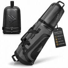 SWIFTEE Premium Golf Travel Bag with Hard Case Swiftee Branded Top & TSA Lock – 1680D Oxford Fabric, Oversized Wheels, Lightweight Airline Carrier f