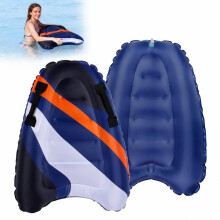 Inflatable Floating Boogie Board with Handles, Lightweight Portable Surf Mat for Adults, Safe Float Device for Swimming, Pool and Seaside Beach Summer