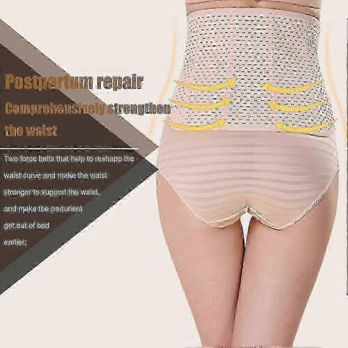 Breathable Elastic Postpartum Support Belt Band - Adjustable Abdominal Binder for Post Pregnancy Postnatal After Birth 2