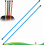 FINGER TEN Golf Alignment Sticks Swing Trainer 48 Inch (6 Pack in Blue) 6