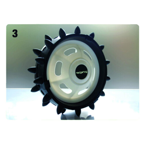 Hedgehog Wheel Sleeves/Covers - 10" for Push/Pull Trolleys, Black 1