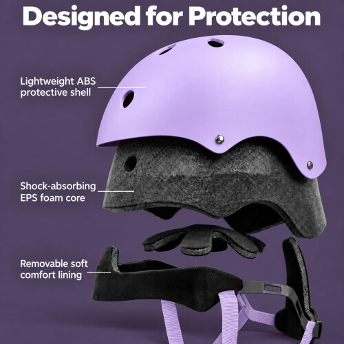 Skateboard Helmet (Lilac, XS) 2