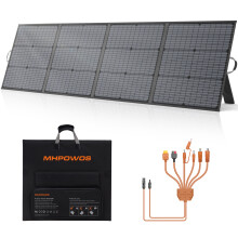 MHPOWOS opvouwbaar zonnepaneel 220W, monokristallijne technologie, voor camping en noodstroom