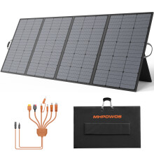 MHPOWOS opvouwbaar zonnepaneel 400W, hoge efficiëntie, draagbaar voor camping en noodstroom