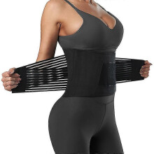 (S) Women Waist Trainer, Women's Postpartum Belly Wrap Belt Band Recovery Belly Belt Back Brace Waist