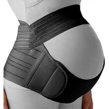 (L, black) Pregnant Women Belts Maternity Belly Belt Waist Care Abdomen Support Belly Band Back Brace Protector Pregnant Maternity Clothes