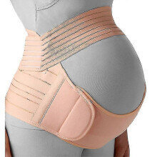 (M, beige) Pregnant Women Belts Maternity Belly Belt Waist Care Abdomen Support Belly Band Back Brace Protector Pregnant Maternity Clothes