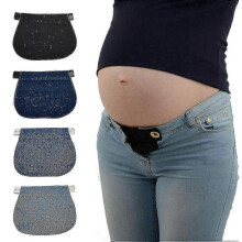 w 4-piece Denim Belt, Adjustable Extension Belt, Elastic Pants Extension Belt for Pregnant Women, Elastic Extension