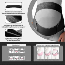 (S, pink) Pregnant Belts Maternity Belly Belt Waist Care Abdomen Support Belly Band Back Brace Protector