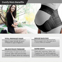 (S, pink) Pregnant Women Belts Maternity Belly Belt Waist Care Abdomen Support Belly Band Back Brace Protector Pregnant Maternity Clothes