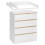 WOLTU ladekast met verwisselbare commode, 4 laden, 80x109,2x75 cm, wit + eikenhout 1