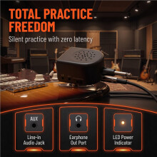 Electric Guitar Amplifier AMP MP3 Input 3.5mm with Earphone Guitar Amplifier - Portable Wireless Rechargeable