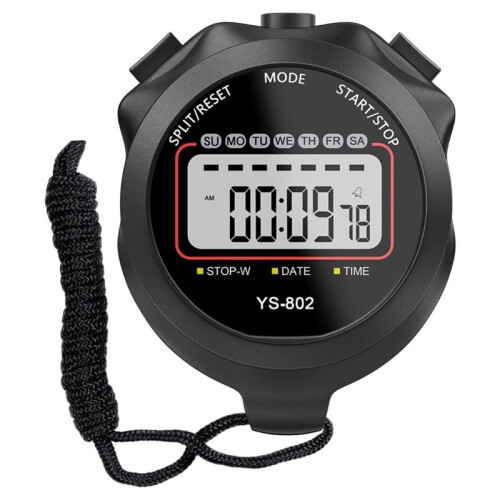 Stopwatch Timer, Digital Stop-Watch for Sports, Multi-Function Stopwatch with Single Split/Lap Timing Professional Timer 1
