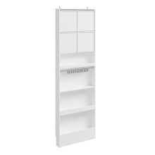 SoBuy Fali cipősszekrény tükörrel, fehér 60x190 cm
