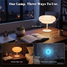 Donut Table Lamp, RGB Rechargeable Wall Light, Touch Dimmable,Remote or Touch Control ,Gift for Versatile Room Decor