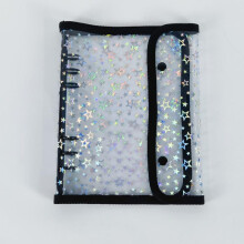 (black) A5 Kpop Photocard Binder 6-Ring | Double Buckle Stitched Edge Photo Album & Storage Card Book for Idol Collectors