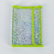 (green) A5 Kpop Photocard Binder 6-Ring | Double Buckle Stitched Edge Photo Album & Storage Card Book for Idol Collectors