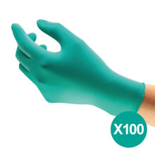 100 unidades - Ansell TouchNTuff 92-600 - Guantes Desechables sin Polvo - Guantes de Nitrilo - Alimentario - Sin Látex - Tamaño XL - Verde
