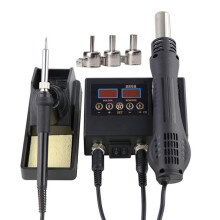 8586D 2-in-1 soldeerstation, 750W heteluchtpistool en soldeerbout, digitaal display, voor SMD reparatie