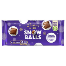 5 X Cadbury Mini Snowballs Chocolate Bar 110g