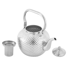 2L Stainless Steel Teapot, Hammered Tea Kettle with Filter