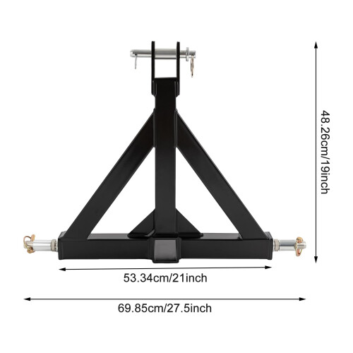 3 Point Trailer Hitch - Heavy Duty 2" Receiver Drawbar 1