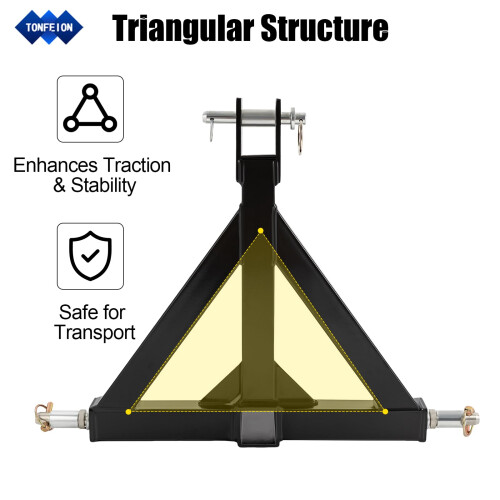 3 Point Trailer Hitch - Heavy Duty 2" Receiver Drawbar 2