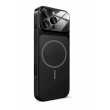 Coque magnétique TECHTA pour iPhone 16 Pro Max – Verre mat – Noir