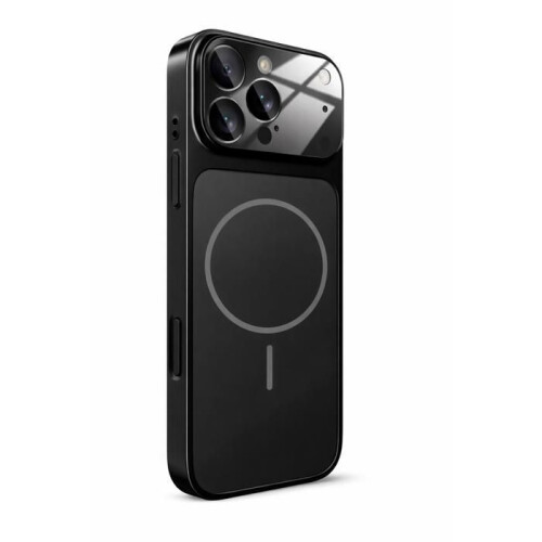 Coque magnétique TECHTA pour iPhone 16 Pro Max – Verre mat – Noir