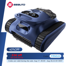 Seauto Crab Pro, robotische zwembadstofzuiger, draadloos, muurklimmend, voor oppervlak tot 200 m2