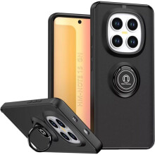 Coque - TECHTA - pour Xiaomi Redmi Note 15 4G / 5G - Anneau Support - Antichoc - Noir