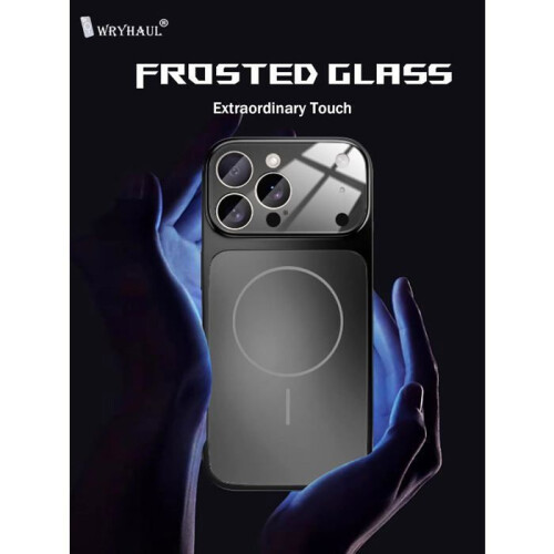 Coque magnétique TECHTA pour iPhone 16 Pro Max – Verre mat – Noir 2