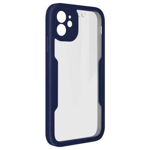 Coque intégrale - AVIZAR - iPhone 12 - Dos Plexiglas - Coins Renforcés - Bleu nuit 1