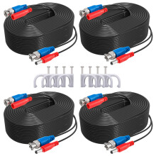 Annke video en voedingskabel, set van 4 stuks van 30m, BNC en 2,1mm stekker voor CCTV AHD camera DVR