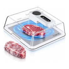 Defrosting Tray with Cover,Fast Thawing Box for Meat,Fish & Poultry,Even Thawing Without Water,Kitchen Thaw Plate
