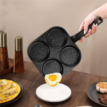 4-Cup Nonstick Frying Pan Egg Pancake Cooker Induction Compatible Breakfast Maker Holiday Gift Kitchen Cooking Tool