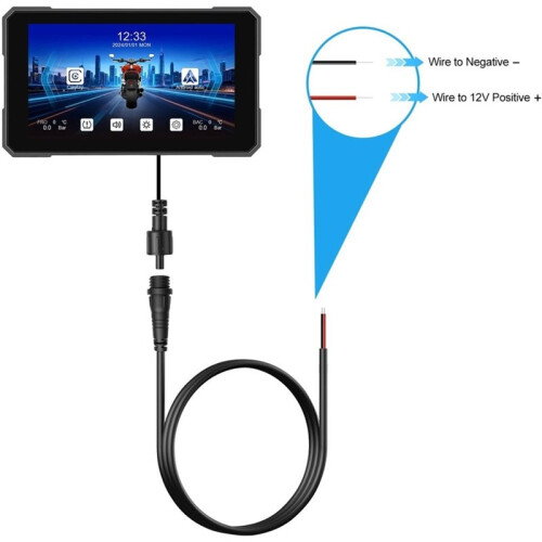 5 Inch Motorcycle Portable Display Wireless CarPlay Android Auto Bracket 2