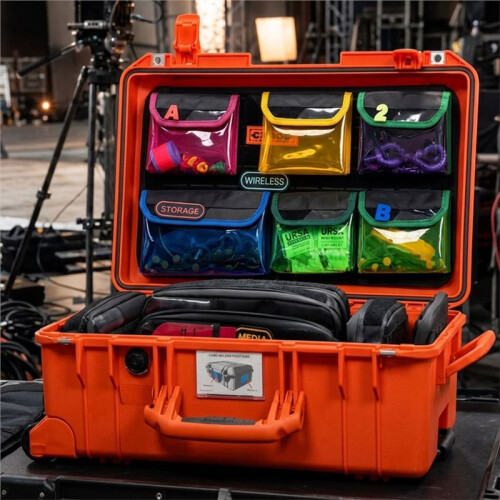 Portable Rainbow Transparent Storage Bag Organizer for Cables, Digital Electronics Accessories Pouch B 2