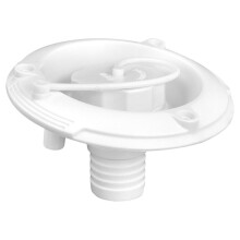 Water Inlet Filler Cap for RV with Tether- Round Water Tank Fill Port Cover for Caravan Motorhome Accessories