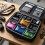 Portable Rainbow Transparent Storage Bag Organizer for Cables, Digital Electronics Accessories Pouch B 7