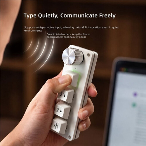 AI-Powered Voice-Input Keyboard with Built-in Microphone for Coding Programming Typing Optimized for Tools Like Codex B