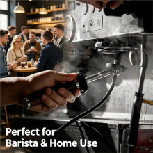 Coffee Machine Steam Brush with Flexible Hose for Professional Espresso Cleaning