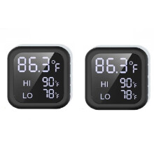 2Pc Aquarium Thermometer, Digital Fish Tank Thermometer with LED Display & High/Low Temperature Alarm, 0.9F